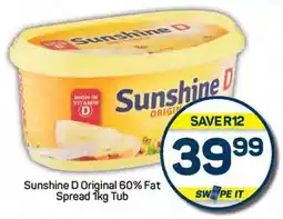 Pick n Pay Sunshine D Original 60% Fat Spread 1kg Tub offer