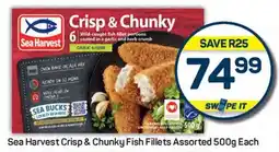Pick n Pay Sea Harvest Crisp & Chunky Fish Fillets Assorted 500g Each offer