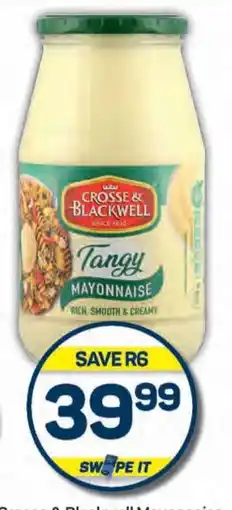 Pick n Pay Crosse & Blackwell Mayonnaise, Salad Cream or Trim Dressing Assorted 750/790g Each offer
