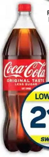Pick n Pay Coca-Cola Original Taste Less Sugar 2 Litre offer