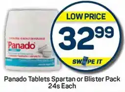 Pick n Pay Panado Tablets Spartan or Blister Pack 24s Each offer