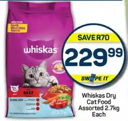 Pick n Pay Whiskas Dry Cat Food Assorted 2.7kg Each offer