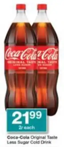 Checkers Hyper Coca-Cola Original Taste Less Sugar Cold Drink offer