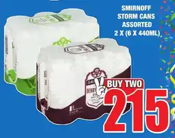 Boxer Liquors SMIRNOFF STORM CANS ASSORTED 2 X (6 X 440ML) offer