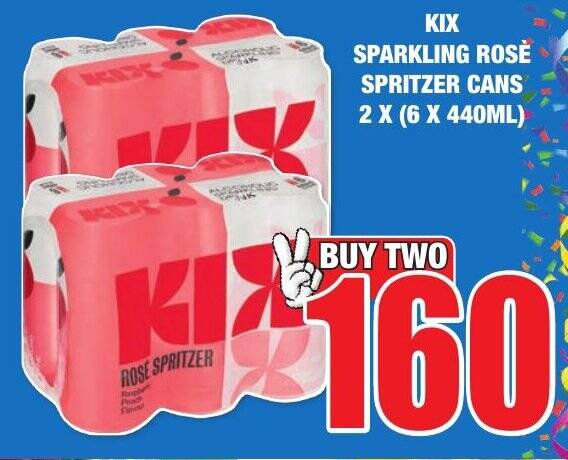 KIX SPARKLING ROSÈ SPRITZER CANS offer at Boxer Liquors