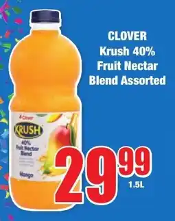 Boxer Superstores CLOVER Krush 40% Fruit Nectar Blend Assorted offer