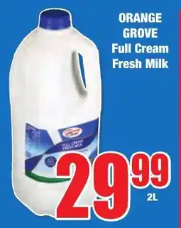 Boxer Superstores ORANGE GROVE Full Cream Fresh Milk offer