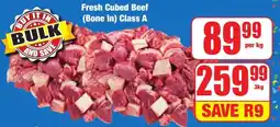 Boxer Superstores Fresh Cubed Beef (Bone In) Class A offer