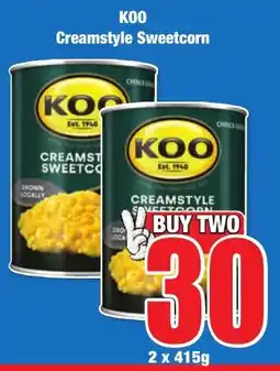 Boxer Superstores KOO Creamstyle Sweetcorn offer