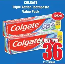 Boxer Superstores COLGATE Triple Action Toothpaste Value Pack offer