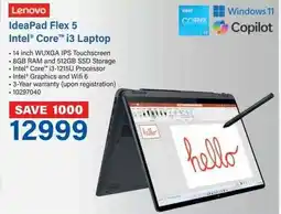 Incredible Connection Lenovo IdeaPad Flex 5 Intel Core i3 Laptop offer