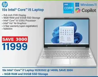 Incredible Connection HP 15s Intel Core i5 Laptop offer