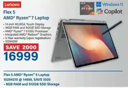 Incredible Connection Lenovo Flex 5 AMD Ryzen 7 Laptop offer