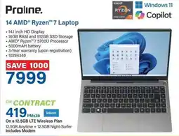 Incredible Connection Proline 14 AMD Ryzen 7 Laptop offer