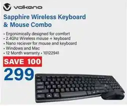 Sapphire Wireless Keyboard & Mouse Combo