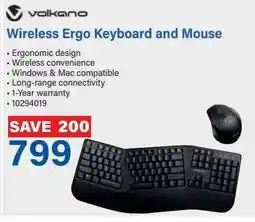 Incredible Connection Wireless Ergo Keyboard and Mouse offer