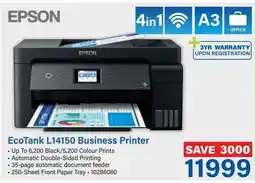 Incredible Connection EPSON EcoTank L14150 Business Printer offer