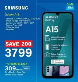 Incredible Connection SAMSUNG Galaxy A15 offer