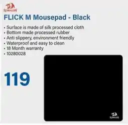 Incredible Connection FLICK M Mousepad - Black offer