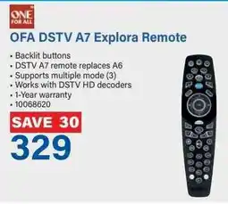 OFA DSTV A7 Explora Remote