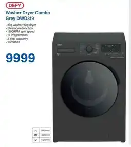 Incredible Connection DEFY Washer Dryer Combo Grey DWD319 offer
