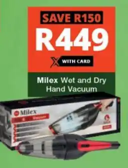 Checkers Milex Wet and Dry Hand Vacuum offer