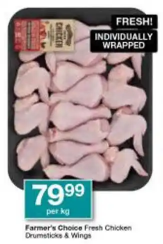 Checkers Farmer's Choice Fresh Chicken Drumsticks & Wings offer