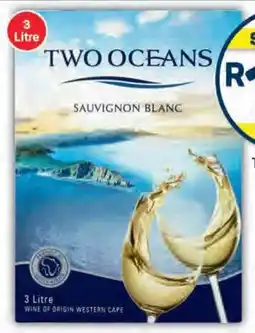 Pick n Pay Hypermarket Two Oceans Sauvignon Blanc Or Cabernet Merlot 3 Litre Each offer