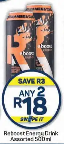 Pick n Pay Hypermarket Reboost Energy Drink Assorted 500ml offer