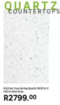 Leroy Merlin Kitchen countertop quartz d60cm x h2cm dew drop offer