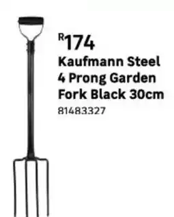 Leroy Merlin Kaufmann - steel 4 prong garden fork black 30cm offer