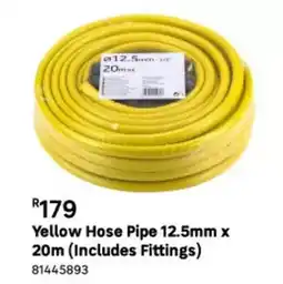 Leroy Merlin Yellow hose pipe 12.5mm x 20m (includes fittings) offer