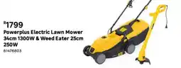 Leroy Merlin Powerplus - electric lawn mower 34cm 1300w & weed easter 25cm 250w offer