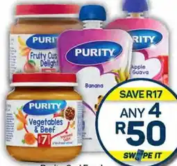 Pick n Pay Hypermarket Purity 2nd Foods 125ml or Puree 110ml Assorted offer