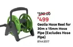 Geolia - hose reel for 30m x 15mm hose pipe (excludes hose pipe)