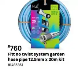 Leroy Merlin Fitt - no twist system garden hose pipe 12.5mm x 20m kit offer