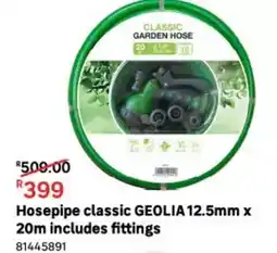 Leroy Merlin Geolia - hosepipe classic 12.5mm x 20m includes fittings offer
