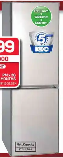 Pick n Pay Hypermarket KIC Fridge with Bottom Freezer offer