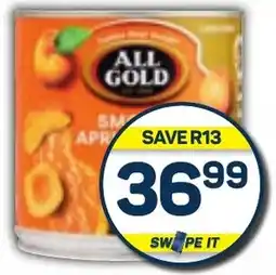 Pick n Pay All Gold Jam Smooth Apricot or Apricot & Peach 900g Each offer
