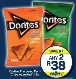 Pick n Pay Doritos Flavoured Corn Chips Assorted 145g offer