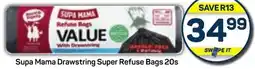 Pick n Pay Supa Mama Drawstring Super Refuse Bags 20s offer