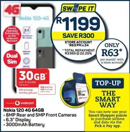 Pick n Pay Nokia 120 4G 64GB offer