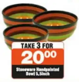 Check Star Stoneware Handpainted Bowl 5.5inch offer