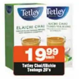 Tetley Chai/Elaichi Teabags 20's