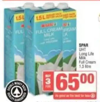 SuperSpar SPAR UHT Long Life Milk Full Cream 1.5L offer