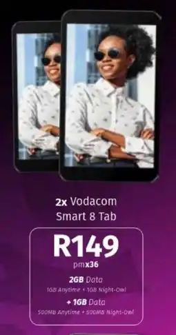 Vodacom 2x Vodacom Smart 8 Tab offer