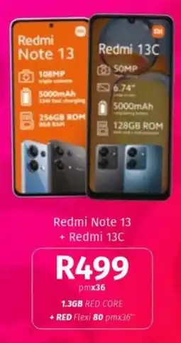 Vodacom Redmi Note 13 + Redmi 13C offer