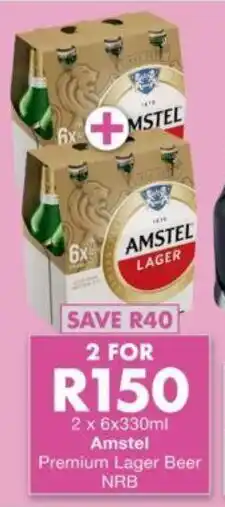 President Hyper 2 x 6x330ml Amstel Premium Lager Beer NRB offer