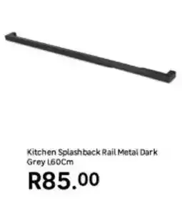 Leroy Merlin Kitchen splashback rail metal dark grey l60cm offer