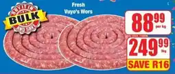 Fresh Vuyo's Wors
